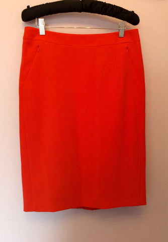 Brand New Jasper Conran Orange Pencil Skirt Size 12 - Whispers Dress Agency - Womens Skirts - 1