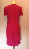 Brand New Marccain Pink & Coral Pleated Dress Size N3 UK 10/12 - Whispers Dress Agency - Womens Dresses - 3
