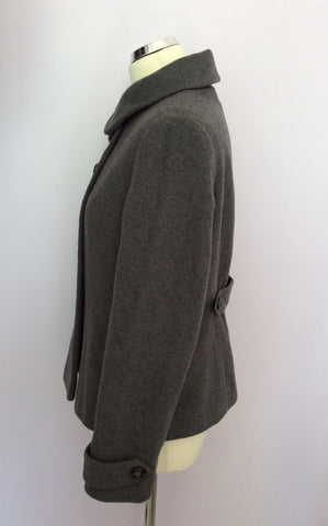 Precis Grey Wool Blend Double Breasted Jacket Size 10 - Whispers Dress Agency - Womens Coats & Jackets - 2