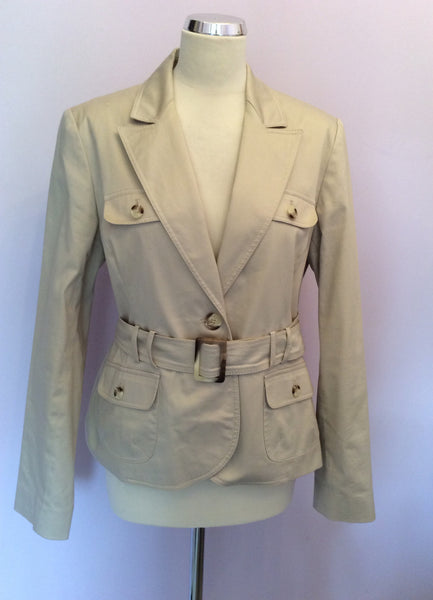 Laura Ashley Beige Cotton Jacket Size 18 - Whispers Dress Agency - Sold - 1