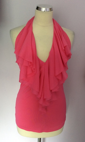 Brand New Ralph Lauren Electric Pink Lilly Ruffle Top Size S With Defects - Whispers Dress Agency - Womens Tops - 1