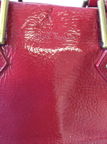 PAUL SMITH RED LEATHER SHOULDER BAG
