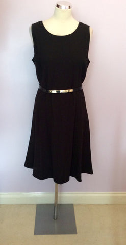 Brand New Episode Black Belted Dress Size 18 - Whispers Dress Agency - Sold - 1