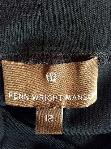Fenn Wright Manson Black Scoop Neckline Cap Sleeve Dress Size 12 - Whispers Dress Agency - Womens Dresses - 4