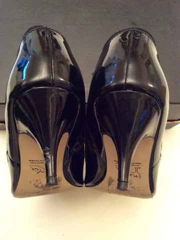 Marks & Spencer Black Suede & Patent Leather Shoe Boots Size 6/39 - Whispers Dress Agency - Sold - 4