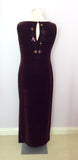 Austin Reed Dark Brown Velvet Beaded & Sequin Dress Size 10 - Whispers Dress Agency - Sold - 3