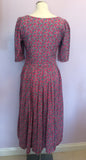 Vintage Laura Ashley Pink & Green Floral Print Cotton Dress Size 12 - Whispers Dress Agency - Sold - 4