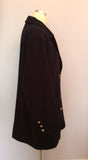 Brand New Jaeger Dark Blue Wool & Cashmere Jacket Size 18/20 - Whispers Dress Agency - Sold - 3