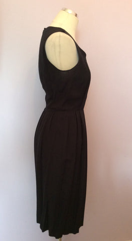 Vintage Jaeger Black Sleeveless Dress Size 10 - Whispers Dress Agency - Sold - 2