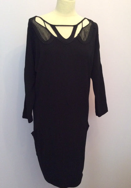 Day By Birger Et Mikkelsen Black Cut Out Front Shift Dress Size 40 UK 14 - Whispers Dress Agency - Sold - 1