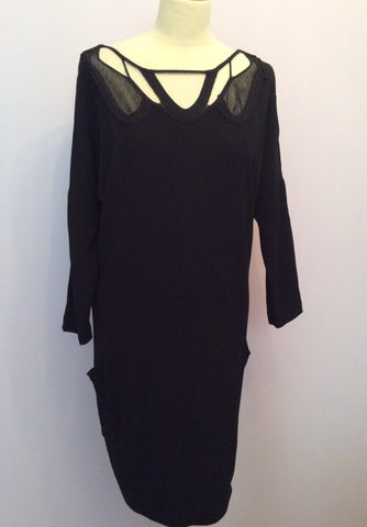 Day By Birger Et Mikkelsen Black Cut Out Front Shift Dress Size 40 UK 14 - Whispers Dress Agency - Sold - 1