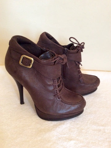 Marks & Spencer Autograph Brown Leather Shoes / Boots Size 3.5/36 - Whispers Dress Agency - Womens Boots - 2