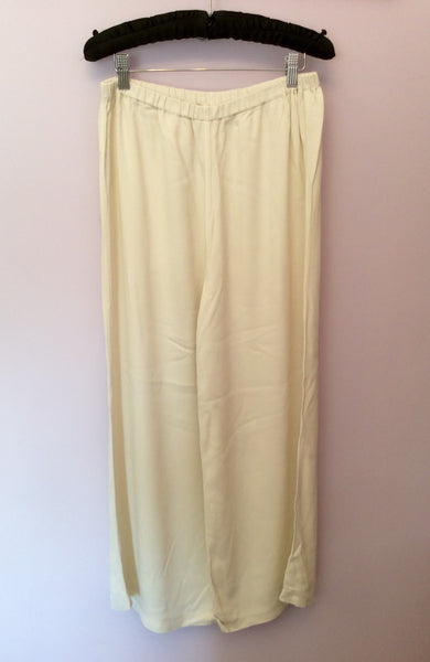 Sahara Ivory Elasticated Waist Trousers Size M - Whispers Dress Agency - Sold - 1