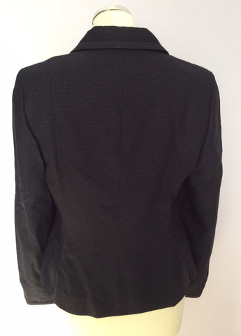 LK BENNETT DARK BLUE SPOT SKIRT SUIT SIZE 10/14 - Whispers Dress Agency - Womens Suits & Tailoring - 3