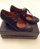 Faith Black Mary Jane Leather Heels Size 7/40 - Whispers Dress Agency - Sold - 2