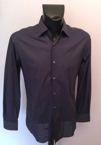 Paul Smith Dark Blue Cotton Shirt Size 15" - Whispers Dress Agency - Sold - 1