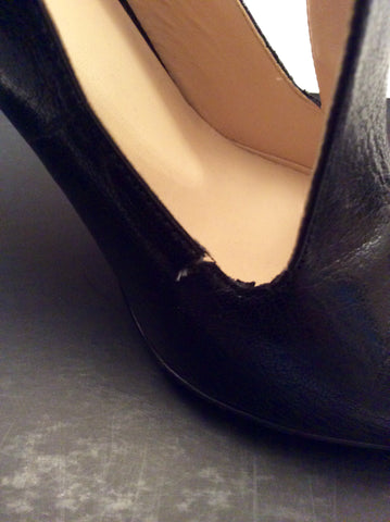 Nine West Black Leather Heels Size 7/40 - Whispers Dress Agency - Womens Heels - 5