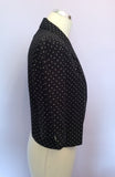 Vintage Jaeger Black & White Spot Crop Jacket Size 14 - Whispers Dress Agency - Sold - 2