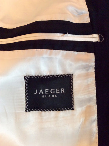 BRAND NEW EX SAMPLE JAEGER BLACK STRIPE WOOL SUIT JACKET SIZE 38L - Whispers Dress Agency - Mens Suits & Tailoring - 4