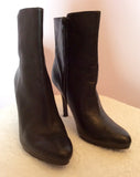 Ralph Lauren Black Leather Ankle Boots Size7/41 - Whispers Dress Agency - Womens Boots - 3