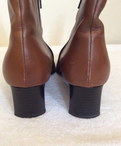 Gabor Tan Brown Leather Ankle Boots Size 6.5/39.5 - Whispers Dress Agency - Sold - 5