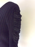 BETTY BARCLAY COLLECTION BLACK RIBBED RUCHED LONG SLEEVE JUMPER SIZE 16 - Whispers Dress Agency - Sold - 2