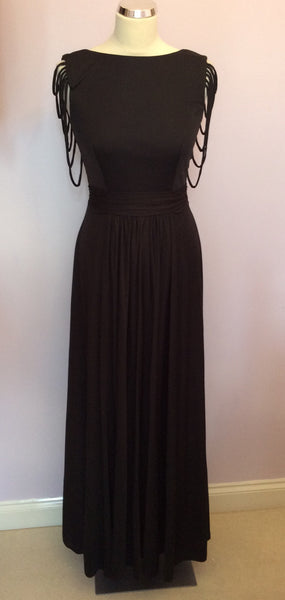 Vintage John Charles Black Long Evening Dress Size 12 Fit UK 8/10 - Whispers Dress Agency - Sold - 1