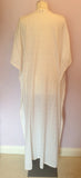 Deane & White Long White Cotton Kaftan / Cover Up Dress Size L - Whispers Dress Agency - Sold - 4