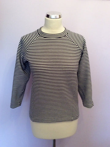Whistles Navy Blue & White Stripe Top Size S - Whispers Dress Agency - Sold - 1