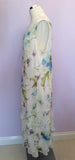 Cattiva White Floral Print Silk Dress & Over Blouse / Jacket Size 24 - Whispers Dress Agency - Sold - 5