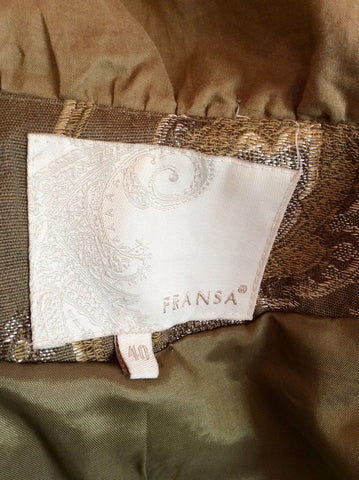 Fransa Olive Green Tapestry Print Jacket Size 40 UK 12 - Whispers Dress Agency - Sold - 5