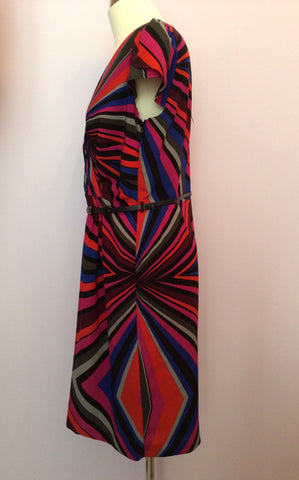 Brand New Per Una Multicoloured Belted Pencil Dress Size 16 - Whispers Dress Agency - Womens Dresses - 3