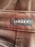Jaeger Dark Brown Trousers Size 16 - Whispers Dress Agency - Sold - 4