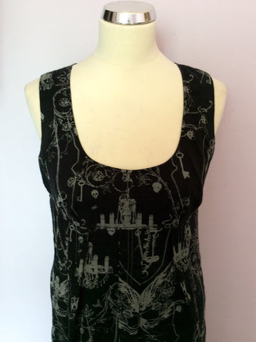 Firetrap Black Skull & Chains Print Dress Size M - Whispers Dress Agency - Sold - 2