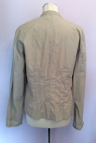 Sandwich Beige Pleated Front Cotton Jacket Size 42 UK 14 - Whispers Dress Agency - Womens Coats & Jackets - 2