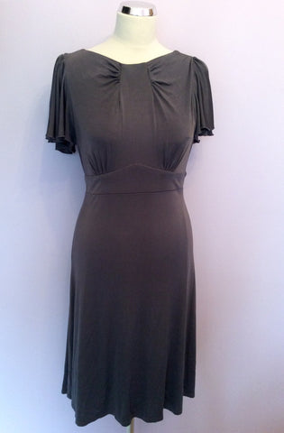 Laura Ashley Grey Short Sleeve Dress Size 14 - Whispers Dress Agency - Sold - 1