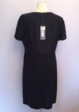 Brand New Marks & Spencer Black Silk & Wool Blend Dress Size 16 - Whispers Dress Agency - Sold - 3