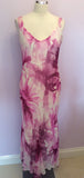 M & CO PINK PRINT LONG DRESS & MATCHING WRAP SIZE 12 - Whispers Dress Agency - Womens Dresses - 3