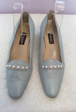 Brand New Bally Pale Blue & Pearl Trim Court Shoes Size 4/37 - Whispers Dress Agency - Sold - 2