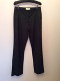 Nicole Farhi Black Wool Blend Trousers Size 12 - Whispers Dress Agency - Sold - 2