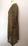 The Masai Clothing Company Black, Brown & White Print Dress Size M - Whispers Dress Agency - Sold - 3