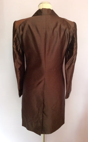 WHISTLES BROWN LONG JACKET & TROUSERS SUIT SIZE 8 - Whispers Dress Agency - Womens Suits & Tailoring - 4