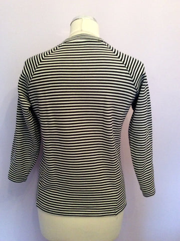 Whistles Navy Blue & White Stripe Top Size S - Whispers Dress Agency - Sold - 2