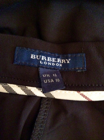 Burberry Dark Brown Stretch Jersey Drawstring Waist Trousers Size 12 - Whispers Dress Agency - Womens Trousers - 4