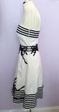 COAST BLACK & WHITE COTTON BLEND DRESS SIZE 12 - Whispers Dress Agency - Womens Special Occasion - 2