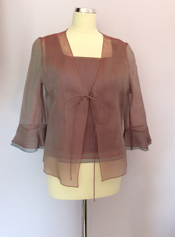 LUIS CIVIT MAUVE SILK 3 PIECE OUTFIT SIZE 14 - Whispers Dress Agency - Womens Suits & Tailoring - 2