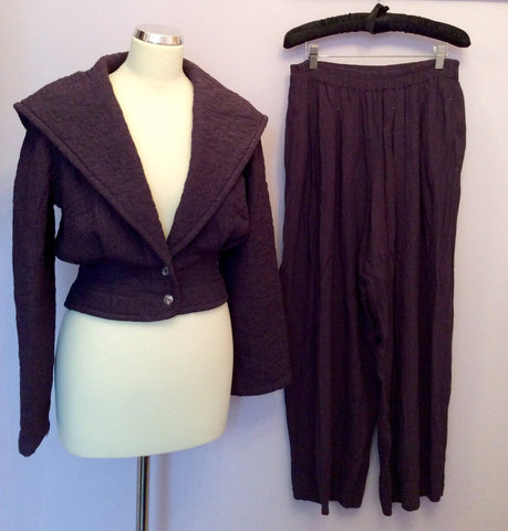 GHOST PLUM QUILTED JACKET & LOOSE FIT TROUSERS SUIT SIZE S - Whispers Dress Agency - Womens Suits & Tailoring - 1