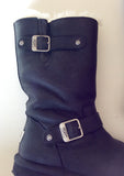 Ugg Kensington Black Leather Boots Size 7.5/41 - Whispers Dress Agency - Sold - 5