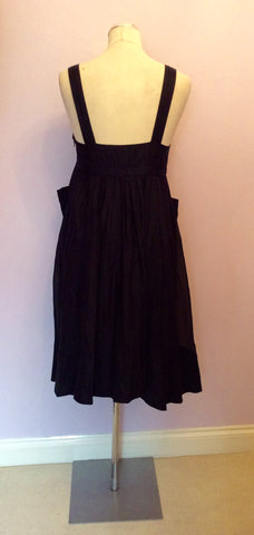 Burberry Black Cotton Summer Dress Size 10 - Whispers Dress Agency - Sold - 4