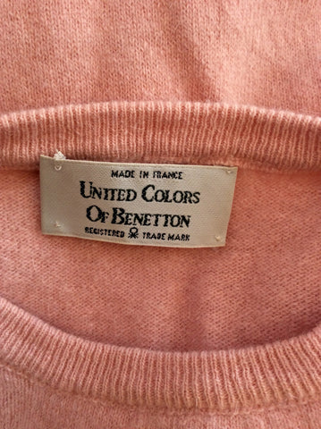 Vintage United Colours Of Benetton Pale Pink Jumper & Skirt Suit Size M - Whispers Dress Agency - Sold - 3